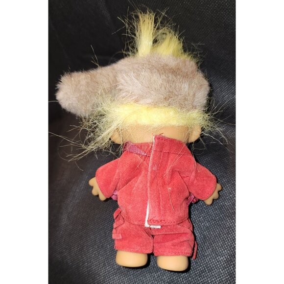 Vintage Russ Troll Doll With Red Outfit & Santa Hat Davey Crockett - Picture 3 of 9
